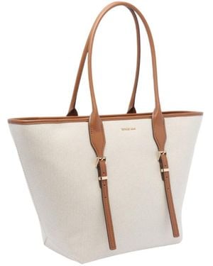 MICHAEL Michael Kors Michael Kors Logo Lettering Shopper Bag - White
