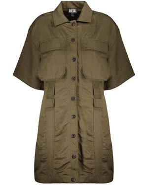 DIESEL Button-Front Shirt Dress - Green
