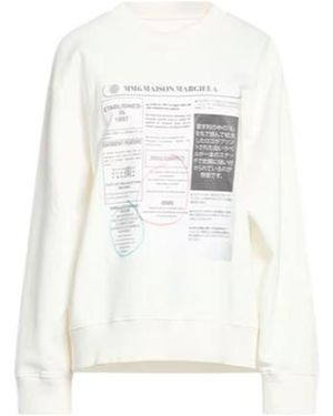 MM6 by Maison Margiela Solid Printed Hoodie - White