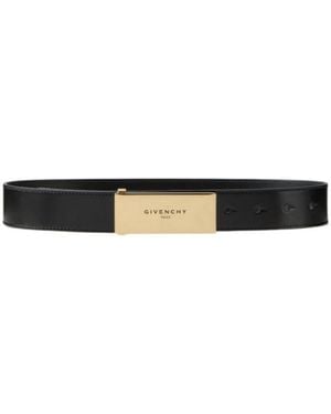 Givenchy Paris Signature Label Buckle Belt - White