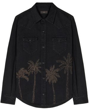 Alanui Jungle Toile De Jouy Shirt - Black