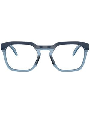 Oakley Geometric-Frame Clear-Lens Glasses - Metallic