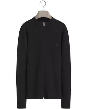Dior Zipped Jacket With Stand Collar - Black