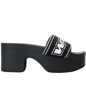 Alexander Wang Logo Strap Platform Sandals - Black