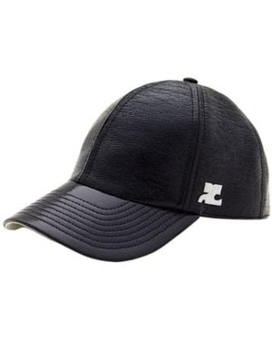 Courreges Courrèges Logo Patch Curved Peak Baseball Cap - Blue