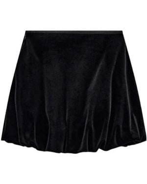 Emporio Armani Velvet Mini Skirt - Black