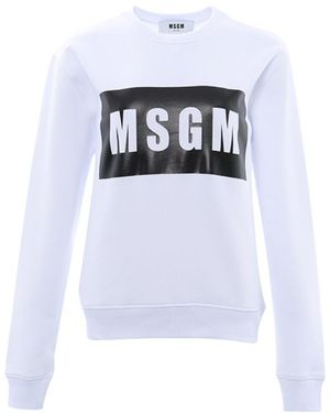 MSGM Logo Hoodie - White