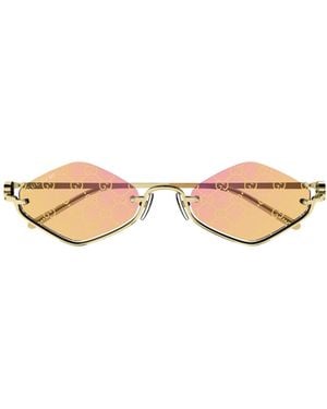 Gucci Eyewear Geometric Frame Sunglasses - White