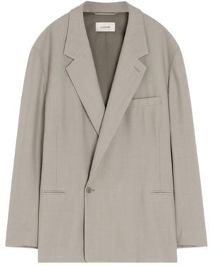 Lemaire Double-Breasted Long Sleeved Blazer - Grey