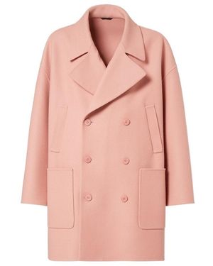 Fendi Double Breasted Pea Coat - Pink