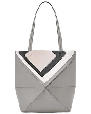 Loewe Medium Puzzle Fold Tote Bag - Grey