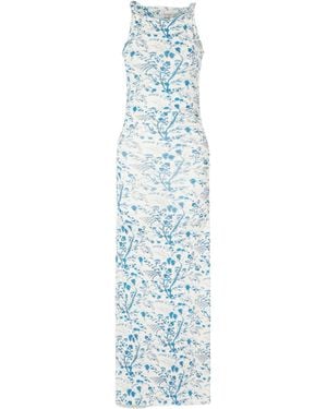 Erdem Gathered Maxi Dress - Blue