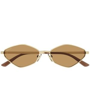 Gucci Eyewear Geometric Frame Sunglasses - Metallic