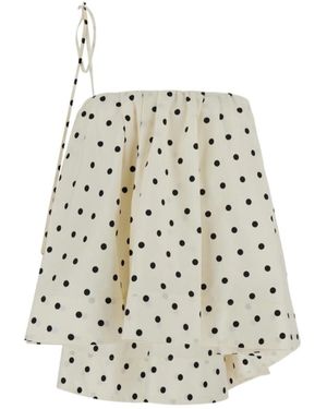MSGM Polka Dot Top, Cotton - White