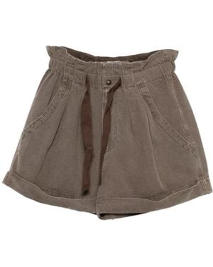 Isabel Marant Nirma Cotton And Linen Canvas Shorts - Brown