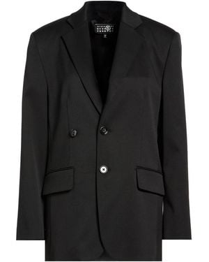 MM6 by Maison Margiela Minimalist Double- Blazer - Black