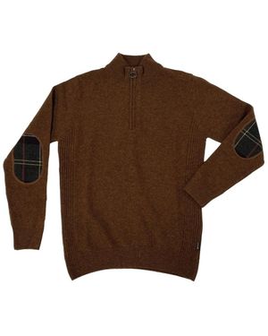 Barbour Holden Half-Zip Jumper - Brown