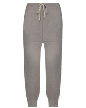 Rick Owens Solid-Color Knitted Long Pants - Gray