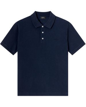 A.P.C. Short-Sleeved Polo Shirt - Blue