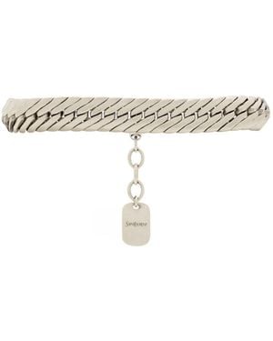 Saint Laurent Metal Chain Bracelet - White