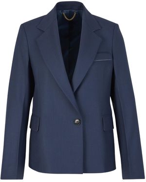 Victoria Beckham Single-Breasted Blazer - Blue