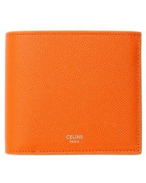 Celine Bi-Fold Wallet With Coin Compartment - Orange