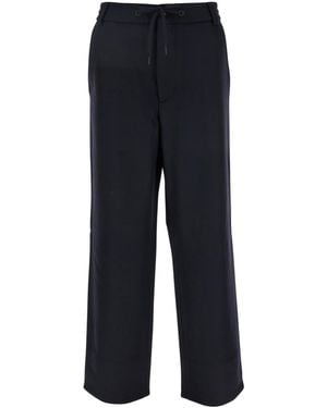 Moncler Virgin-Wool Trousers - Blue