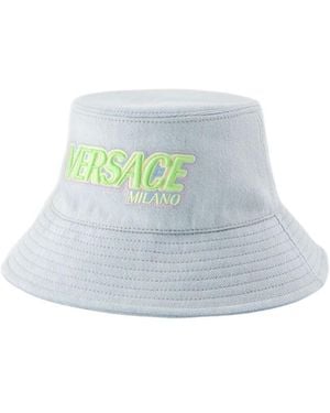 Versace Embroidered Logo Bucket Hat - White