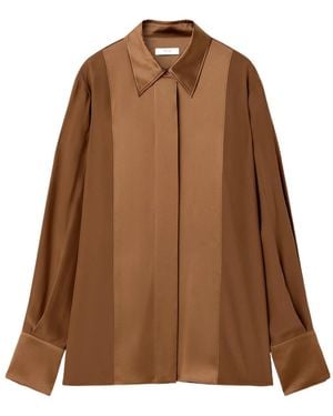 JOSEPH Childs Silk Shirt - Brown