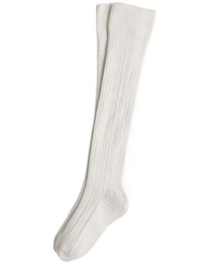 Brunello Cucinelli Ribbed Knit Socks - White