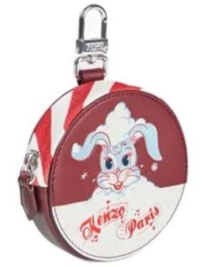 KENZO Zip-Up Rabbit Wallet - Red