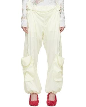 OPEN YY Paperbag Waist Cargo Pants - White