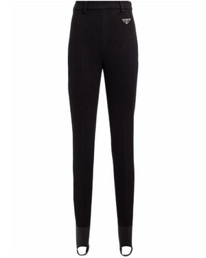 Prada Stretch Flannel Trousers - Black