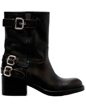 Chloé Round-Toe Ankle Boots - Black