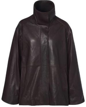 Nour Hammour Lowen Leather Jacket - Black