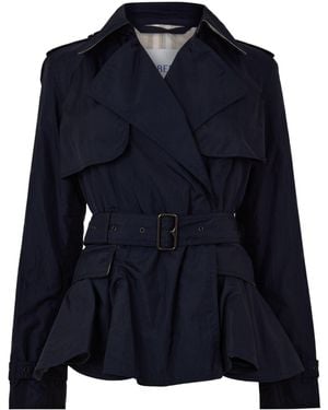 Burberry Short Trench Coat - Blue