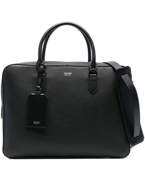 Tom Ford Top Handle Briefcase - Black