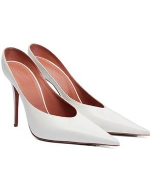 AMINA MUADDI Solid-Color Stiletto Heels - White