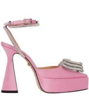 Mach & Mach Triple Heart Platform Heels - Pink