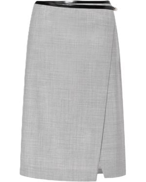 Philosophy Di Lorenzo Serafini Belted Asymmetric Mini Skirt - Gray