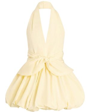 Patou Bloomer Faille Minidress - Natural