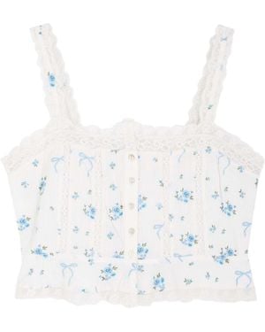 LoveShackFancy Cotton Cami Top - White
