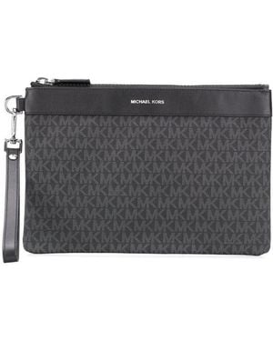 Michael Kors Monogram Zipped Travel Pouch - Grey