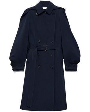 JW Anderson Jw Anderson Cut-Out Sleeve Trench Coat - Blue