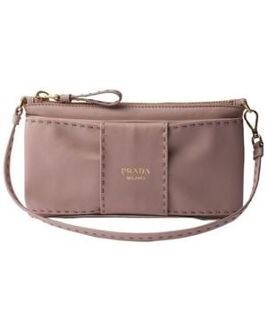 Prada Zip-Up Pouch - Gray