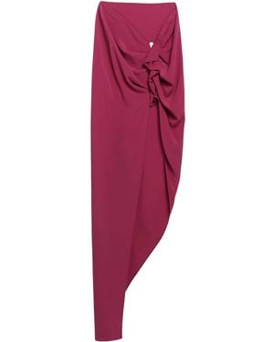 Rick Owens Minimalist Asymmetric Skirt - Red