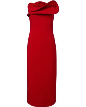 Magda Butrym Wool-Blend Bustier Dress - Red