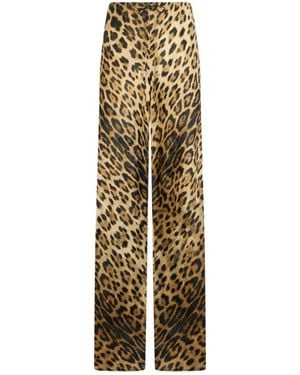 Roberto Cavalli Jaguar Printed Trousers - Metallic