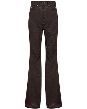 Rick Owens High Waist Flared-Leg Jeans - Brown