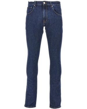 Pt Pantaloni Jeans With Belt Loops - Blue